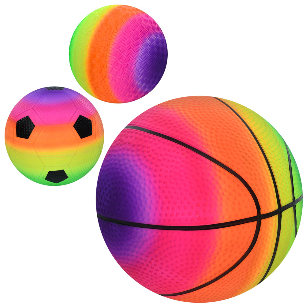М'яч дитячий MS 4510 6 дюймів, веселка, 75-80г, ПВХ, 3 види.