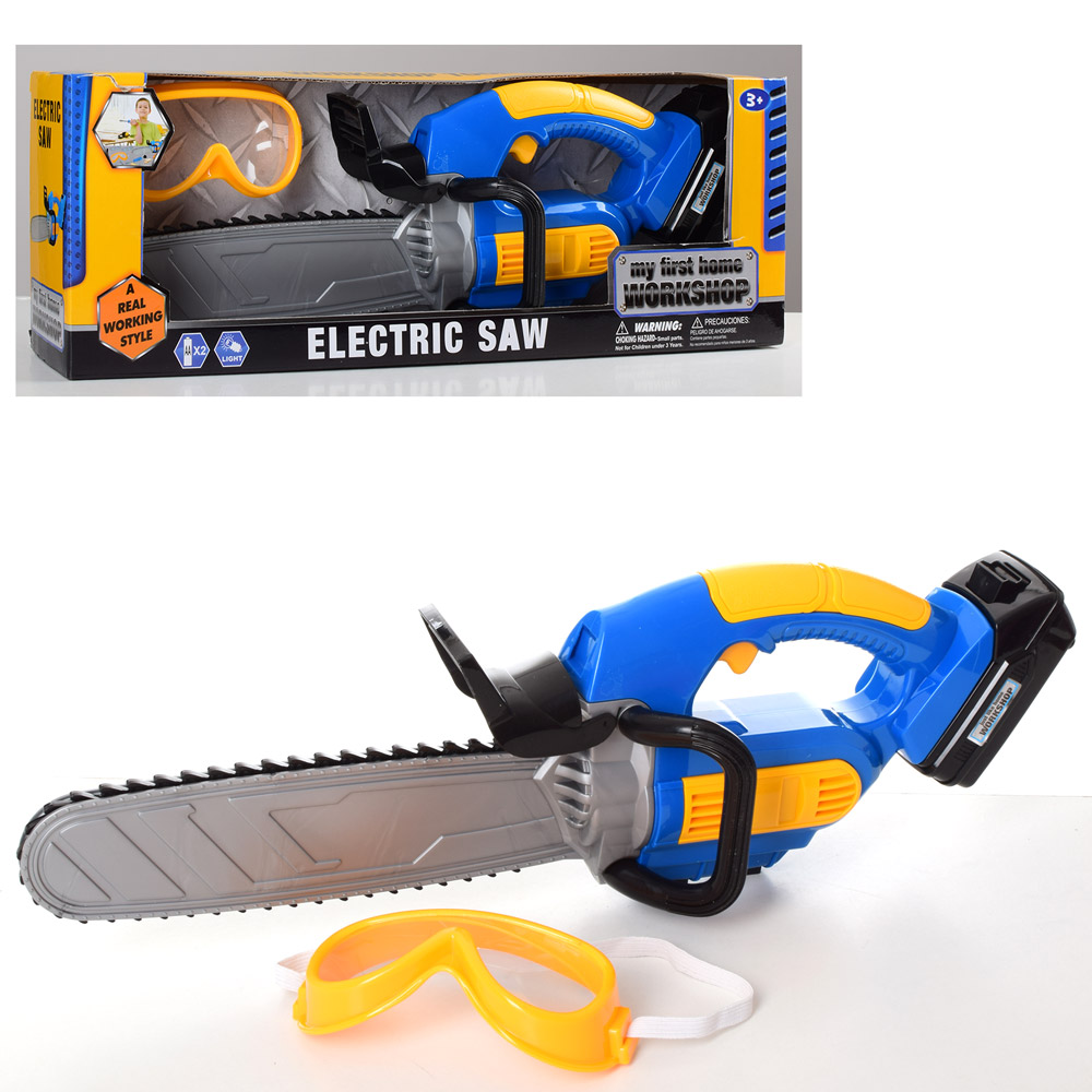 Бензопила 7946 маска, муз., світло, бат., кор., 44-15-9 см.