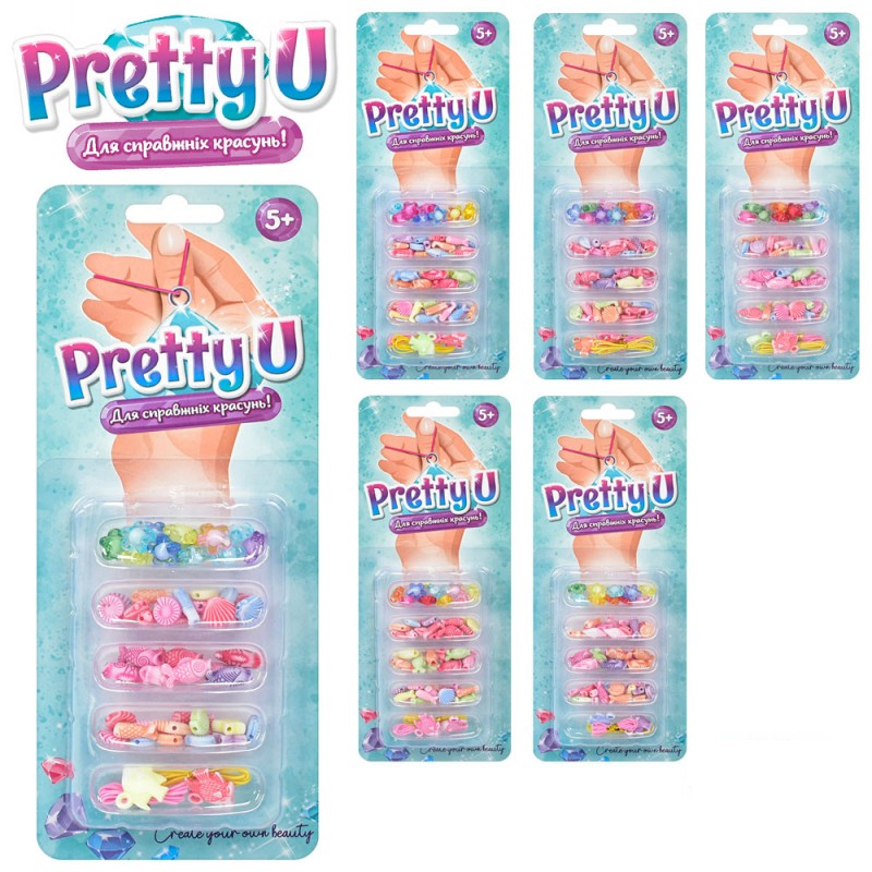 Фотография 1 товарной позиции интернет-магазина детских игрушек www.smarttoys.com.ua Бісер M 4973 UA намистини, підвіски, нитки, мікс видів, лист, 24,5-10-2,5 см.