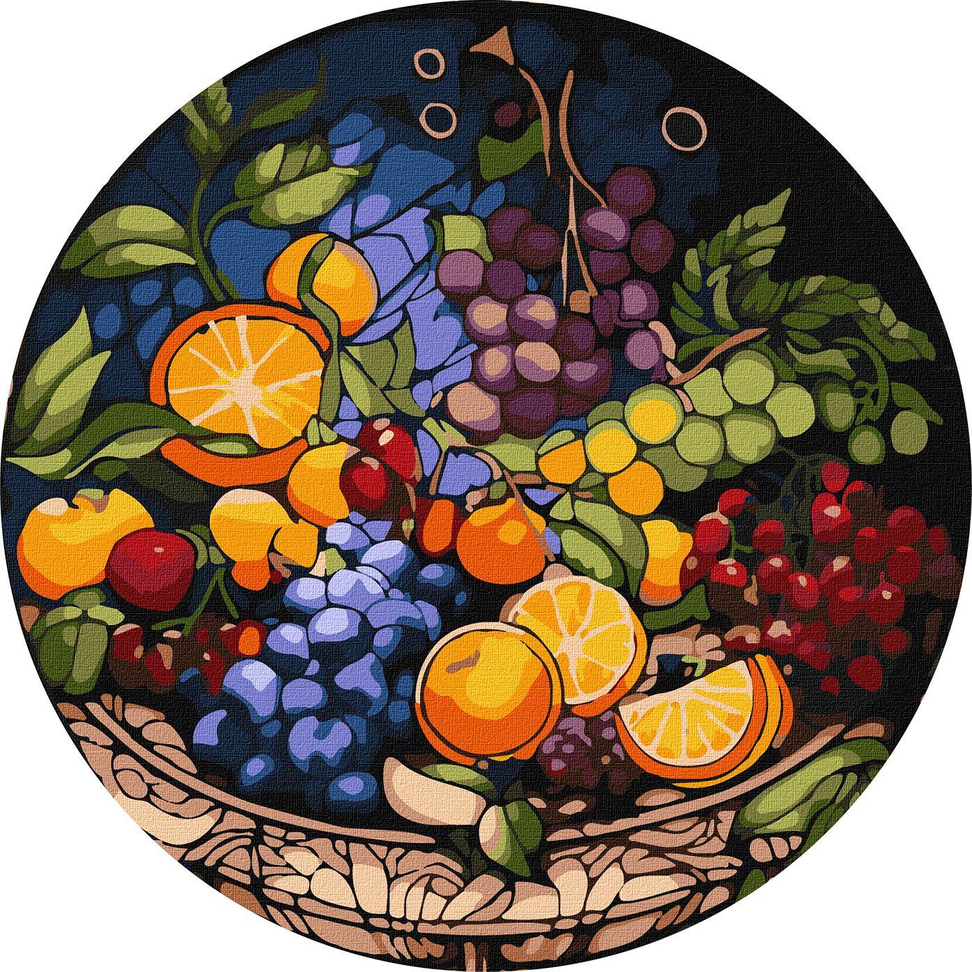 Набір для розпису по номерах. "Апетитна композиція" d39см