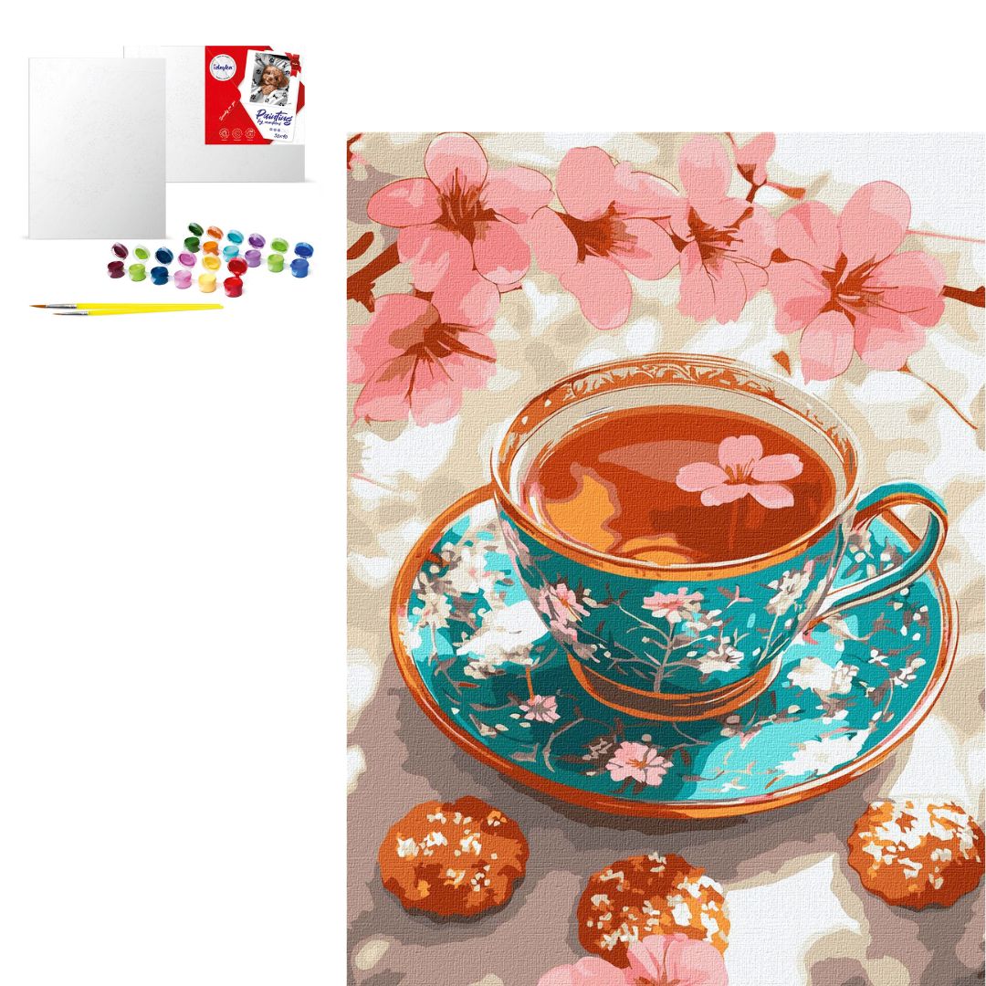 Набір для розпису по номерах "Вишневий чай" 30x40см