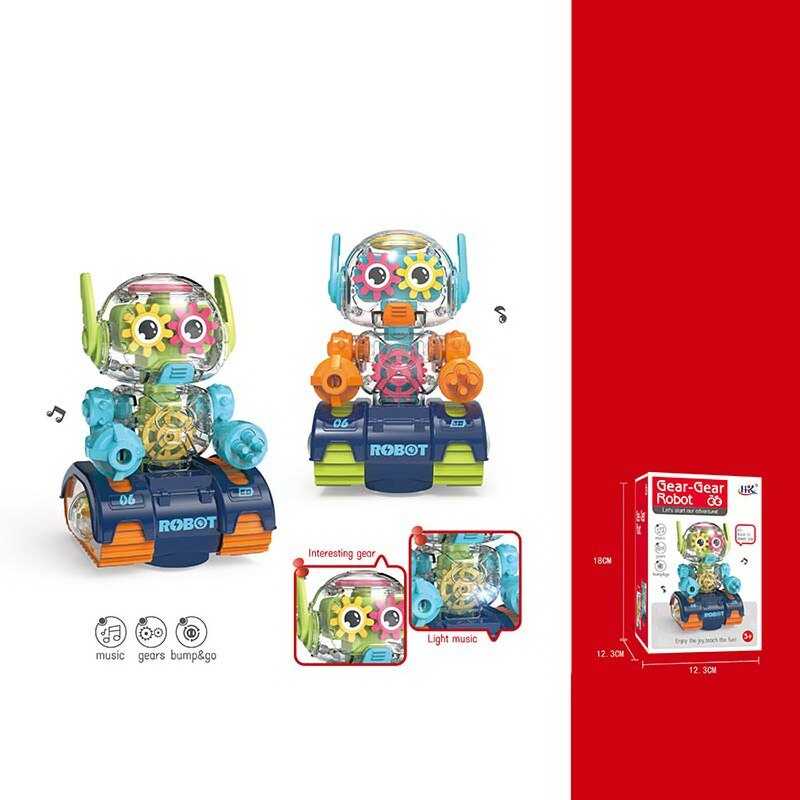 Фотография 1 товарной позиции интернет-магазина детских игрушек www.smarttoys.com.ua Робот 662 B (60) 2 види, світло, звук, прозорий корпус, шестерні, в коробці