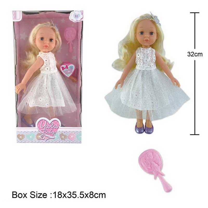 Фотография 1 товарной позиции интернет-магазина детских игрушек www.smarttoys.com.ua Лялька YL 2285 N (48) висота 32 см, гребінець для волосся, у коробці