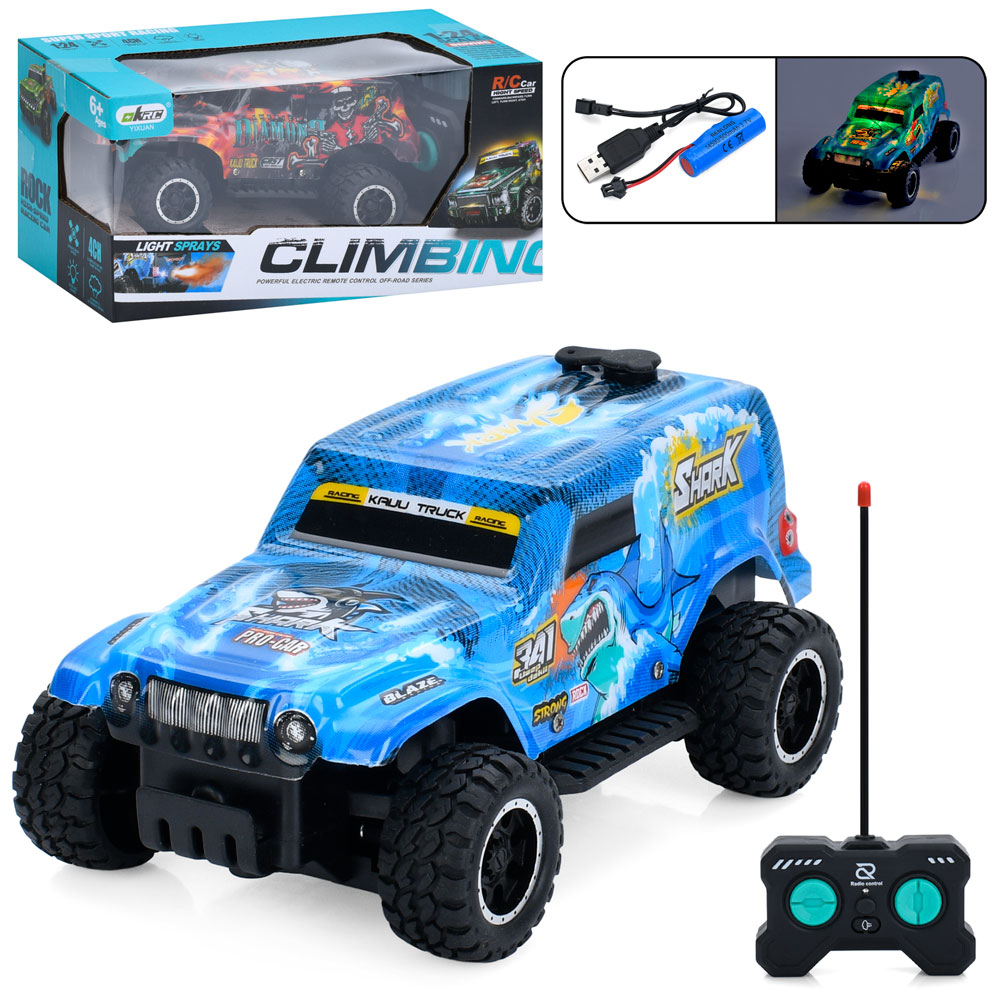 Джип KM555-1A-5A радіок.,акум,16см,1:24,пара/дим,світло,корп.не б'ється, гум. колеса,USBзаряд.,2види