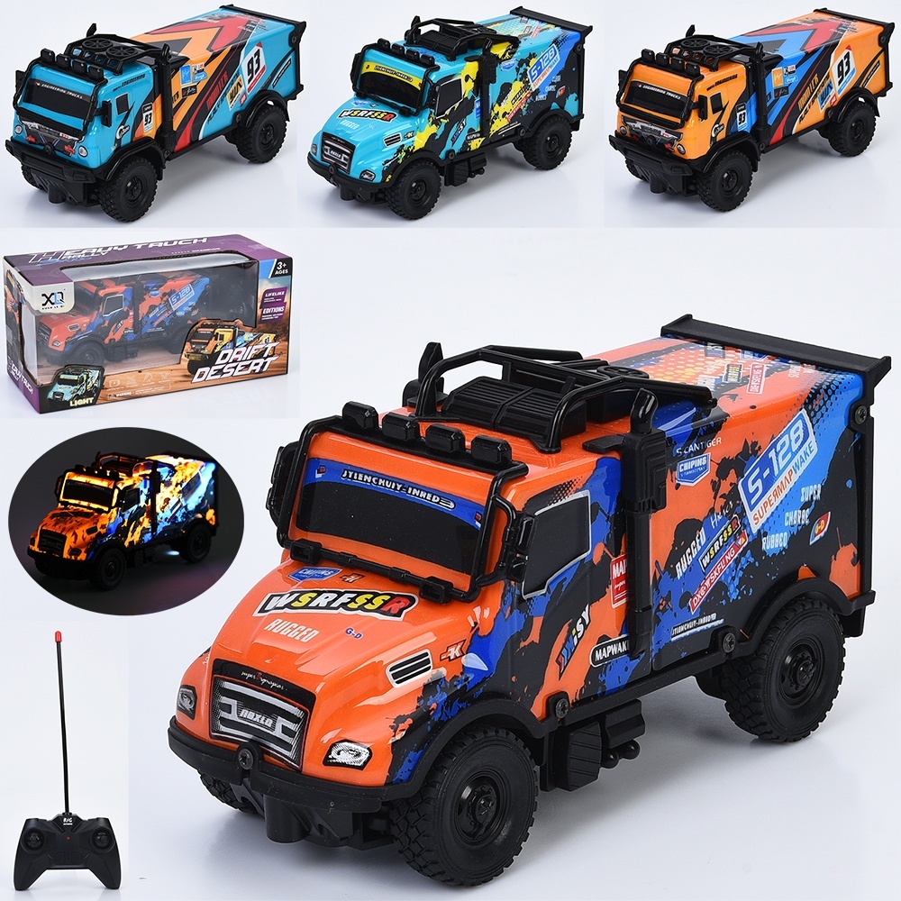 Машина 666-140-141P радіокер., 20,5см,світло, корпус не б'ється, гум. колеса, 2 види, бат.,кор