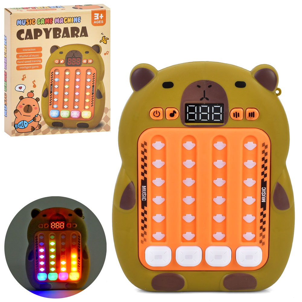 Гра 2001-1 ігр.консоль,електрон.гра,муз.ігр.автомат,капібара,ел.табло,муз.,світло,кор.,12,5-15-3,5см