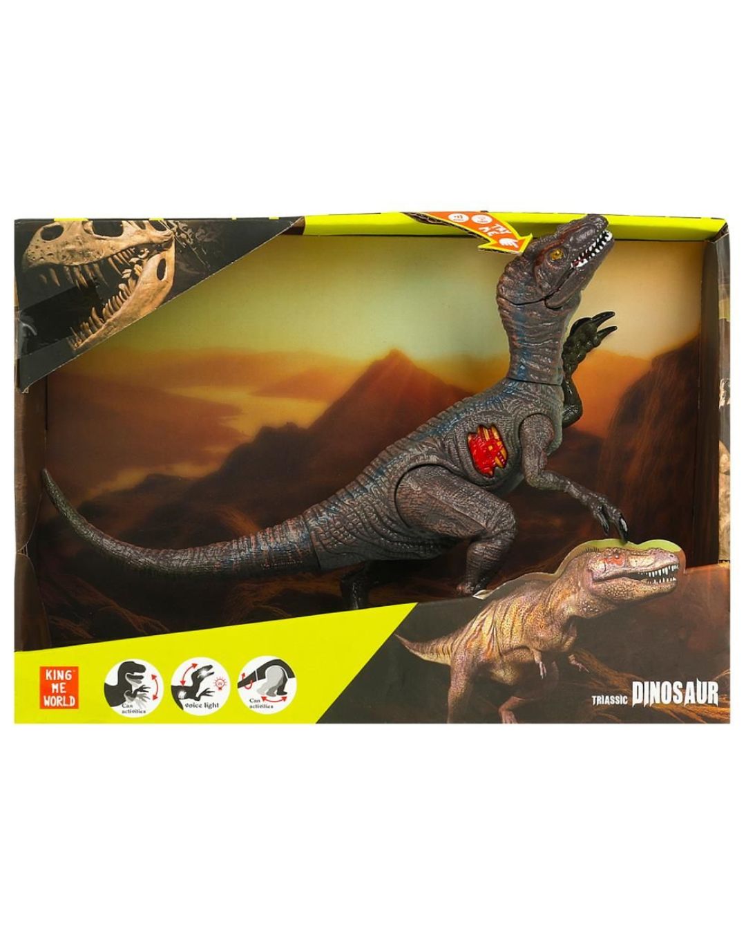 Динозавр 4401A-4 рухливі деталі, муз., бат. (табл.), кор., 25-17-8 см.