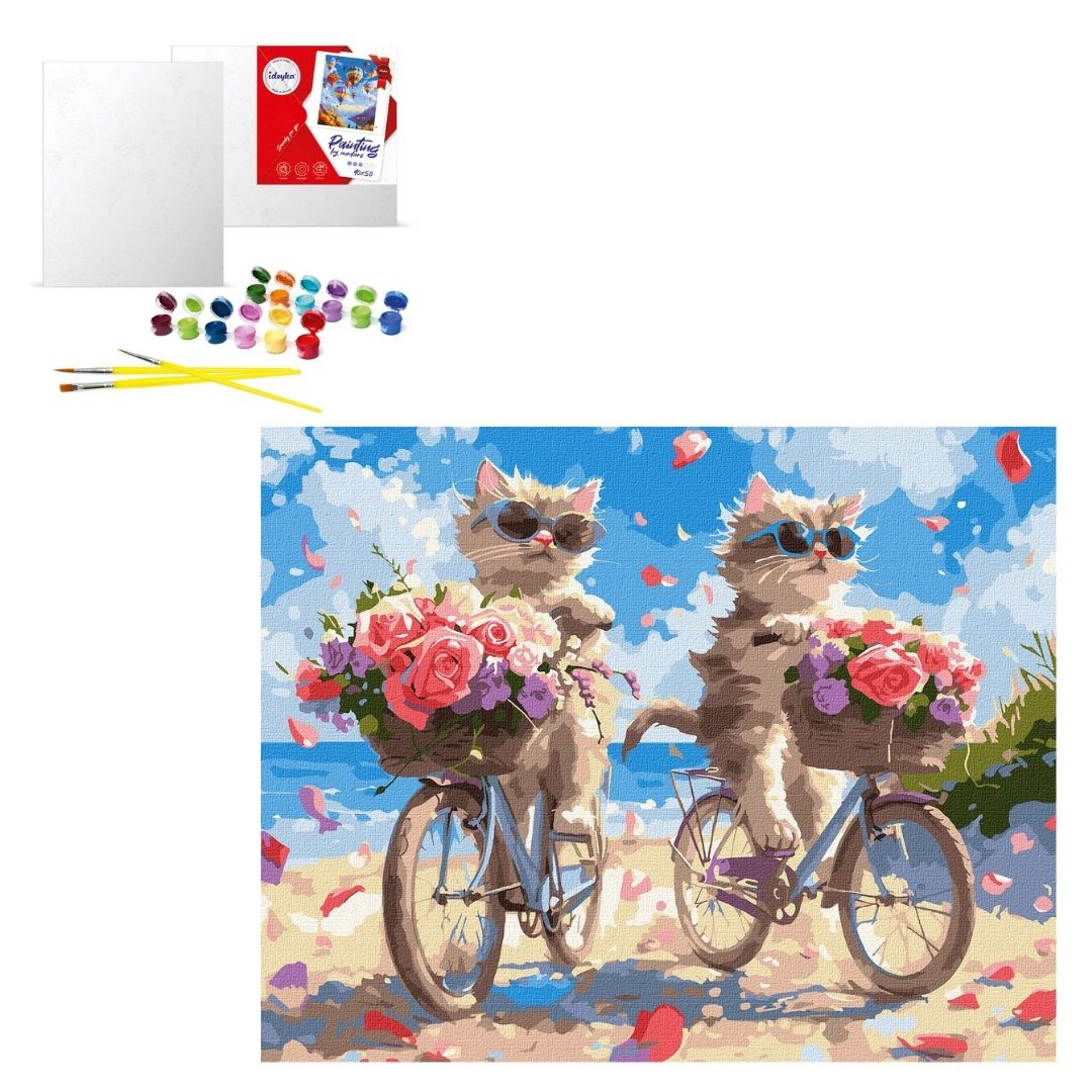 Набір для розпису по номерах "Літній велопробіг" 40х50см