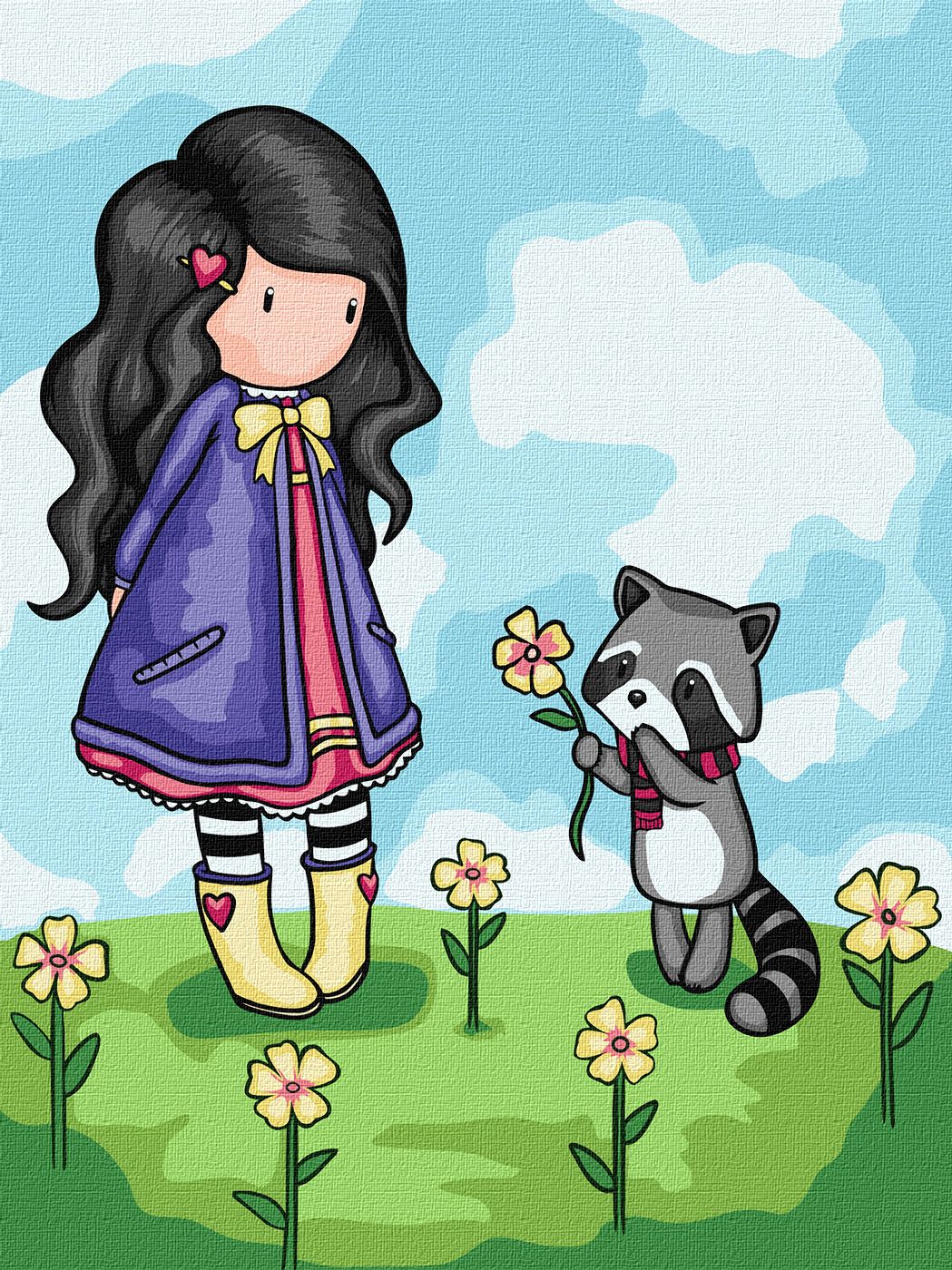 Набір для розпису по номерах для дітей "You Are My Sunshine Santoro Gorjuss Collection" 30х40см