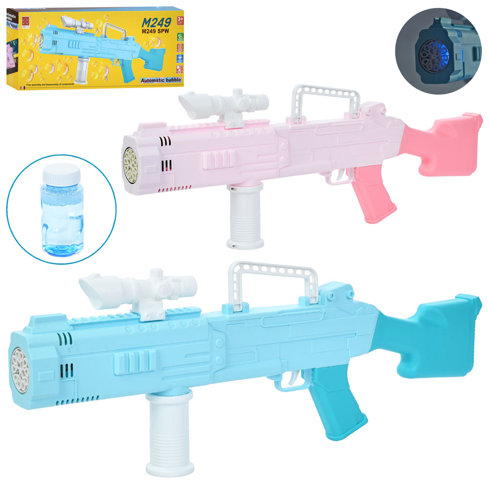 Мильні бульбашки A17 автомат, запаска, 2 кольори, бат., кор., 46-17,5-7 см.