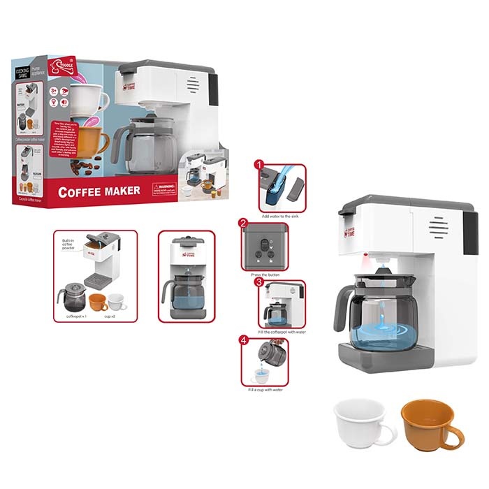 Кавоварка F2311 ллється вода, чашки, муз., світло, бат., кор., 32-23-10 см.