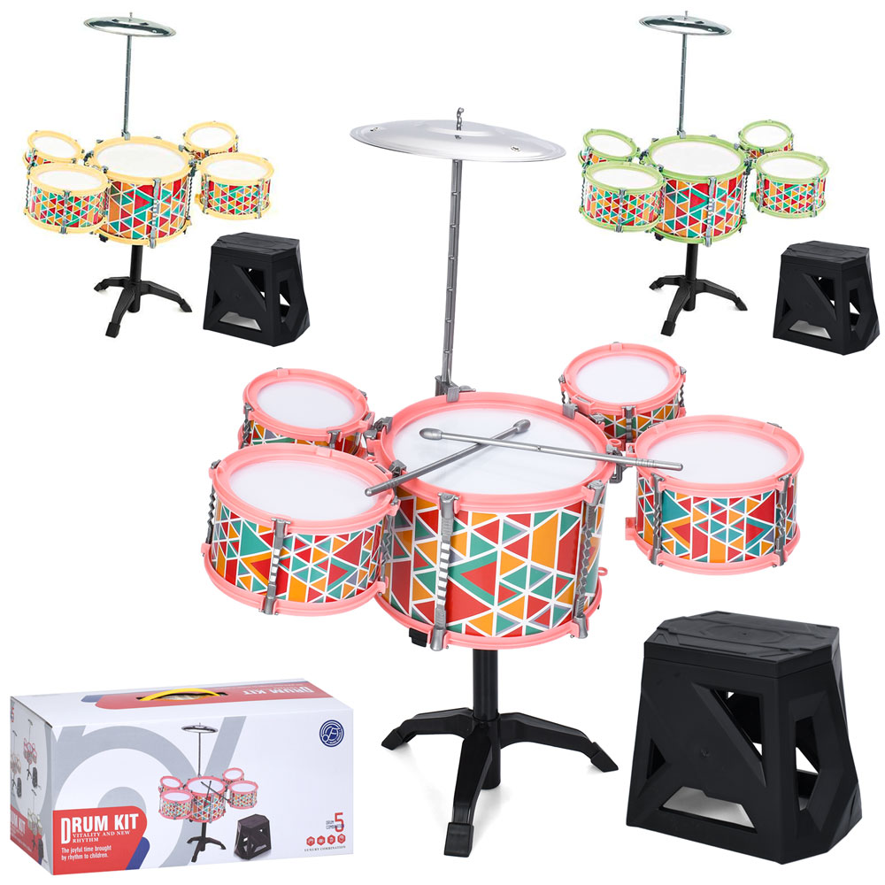 Барабан 4012T 5шт, барабанна установка, стільчик, 3 кольори, кор., 47,5-21,5-23,5см