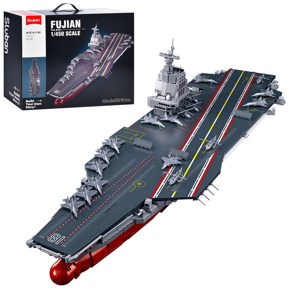 Конструктор SLUBAN M38-B1188 "Model Bricks": Авіаносець, 1312 дет.