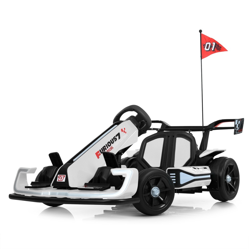 Електрокарт M 6148EL-1(24V) 2 мотори150W, 1 акум.24V14AH, EVA, BLUETOOTH, світло, білий