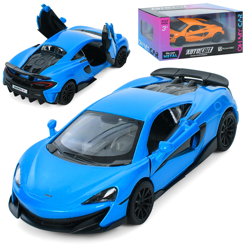 Машина AS-3118 АвтоСвіт,McLaren 600 LT,мет.,інерц.,відч. двері,гум. колеса,2кольори,кор.,15,5-7-7см