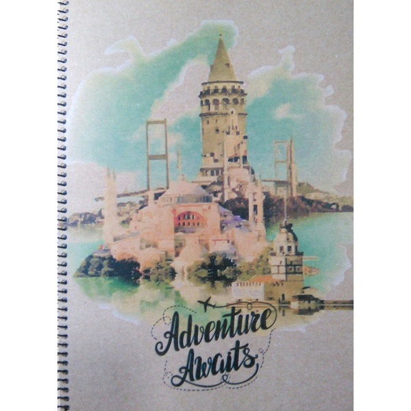 Блокнот А4 50арк.пруж.Серія Крафт 