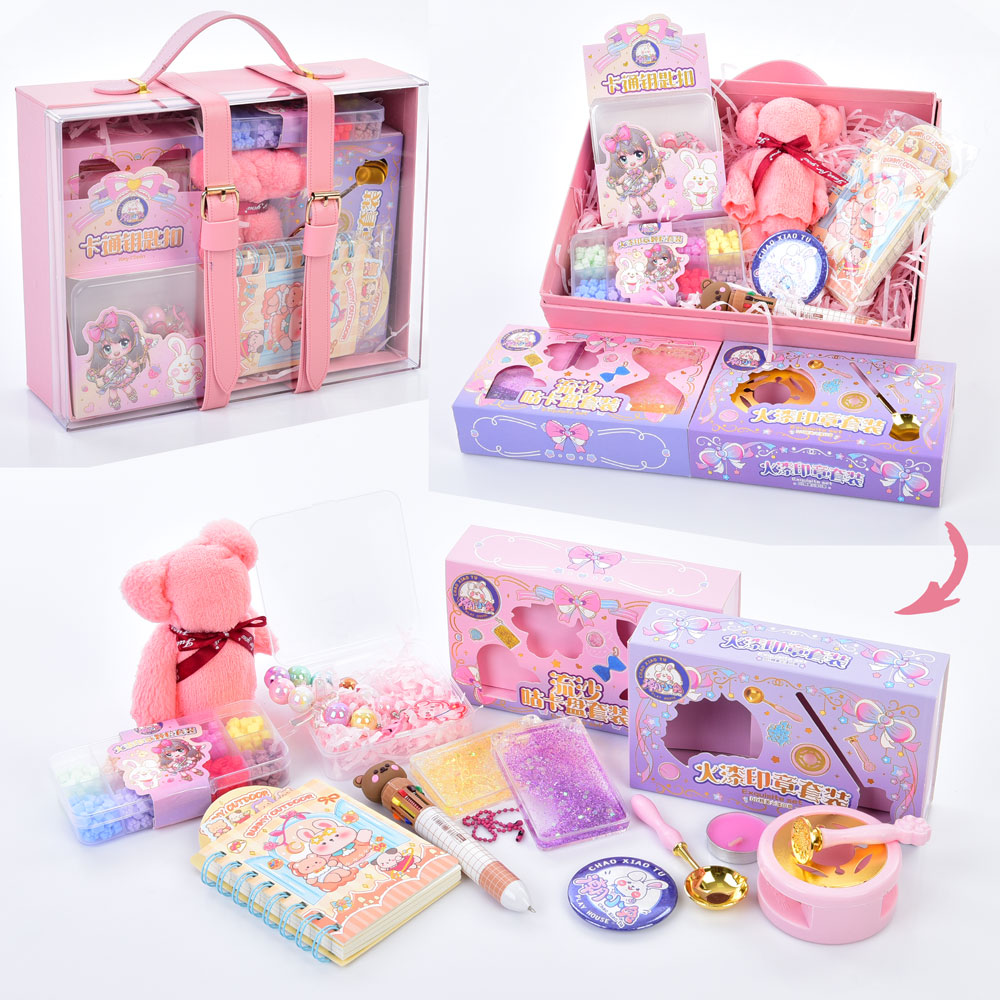 Набір для творчості 6820 м'яка іграшка, блокнот, ручка(різнокольорова), свічка, мішура,кор.,27-21-10