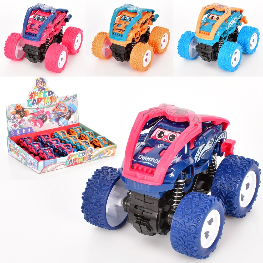 Машина 169-2B інерц., аморт., гумові колеса, 4 кольори, 12 шт. в диспл., 37-28-8 см.