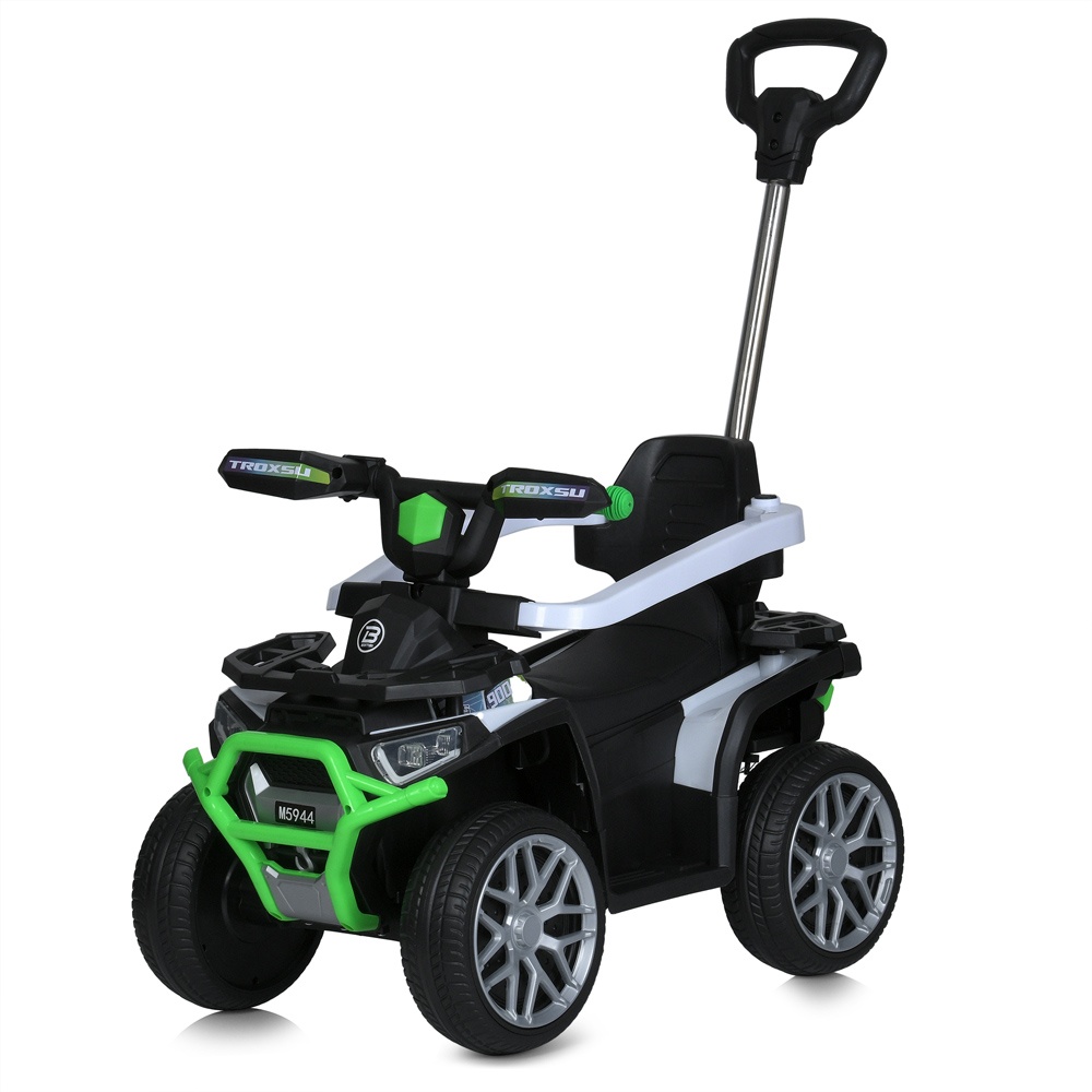 Квадроцикл M 5944EBLR-5 2,4G радіок.,3в1 (кат.-толокар,бат.ручка),1*6V4AH,1*25W, муз, світло,зелений