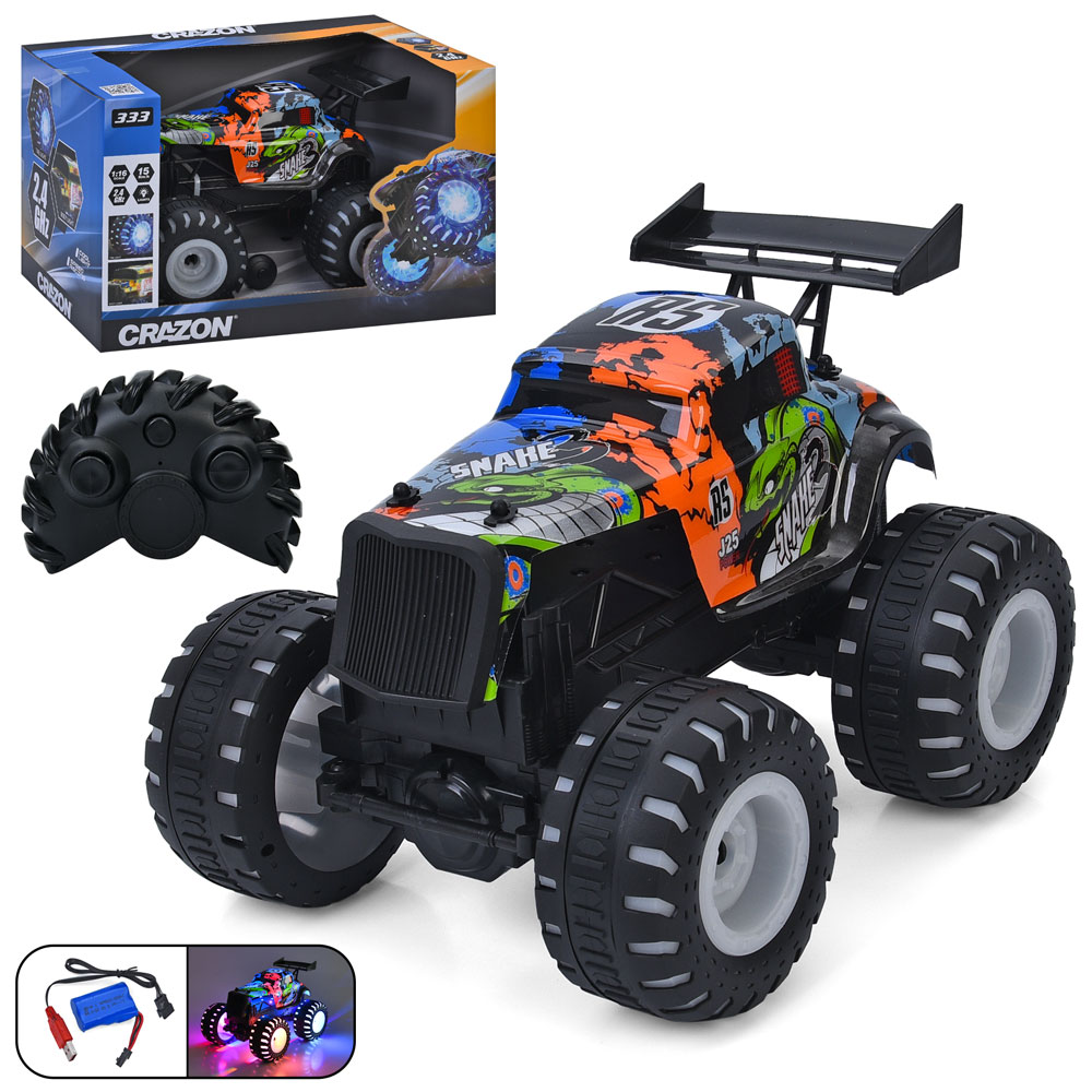 Джип 333-TGL25161B радіок.2,4G, акум.,1:16, гум.колеса, USB, світло, кор.,36,5-23-24 см.
