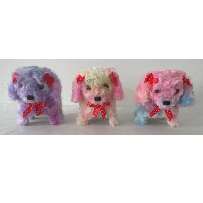 М'яка іграшка MP 2320 собака, рухає головою, ходить,рухає хвостом,3 кольори,муз.,бат.,кул.,16-12-9см