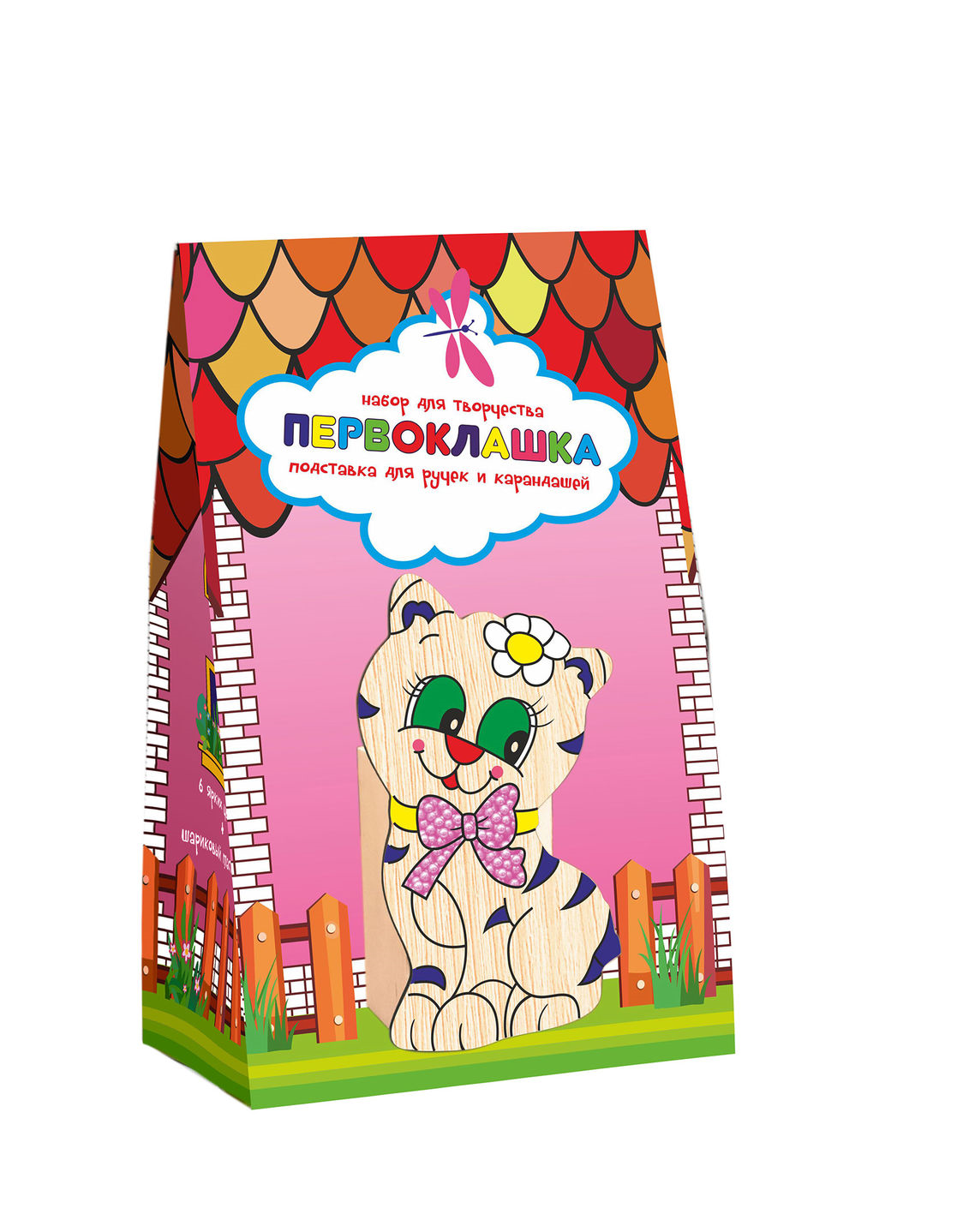 Підставка для ручок та олівців 8004 "Котик", в кор-ке 19,5 см-12см-8см