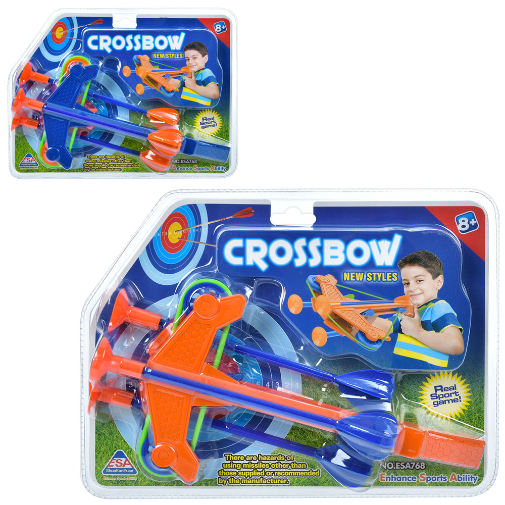Арбалет ESA768 стріли-присоски 3 шт., 2 кольори, бліст., 30-22,5-6 см.