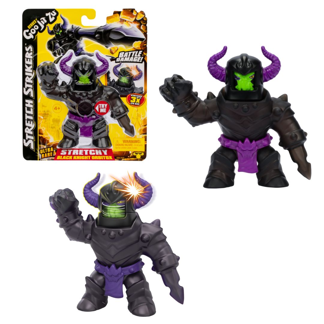 Герої Гуджитсу. Рідкісна фігурка, що розтягується Орбітокс чорний лицар (Стретч Страйкерс). ТМ "GooJ