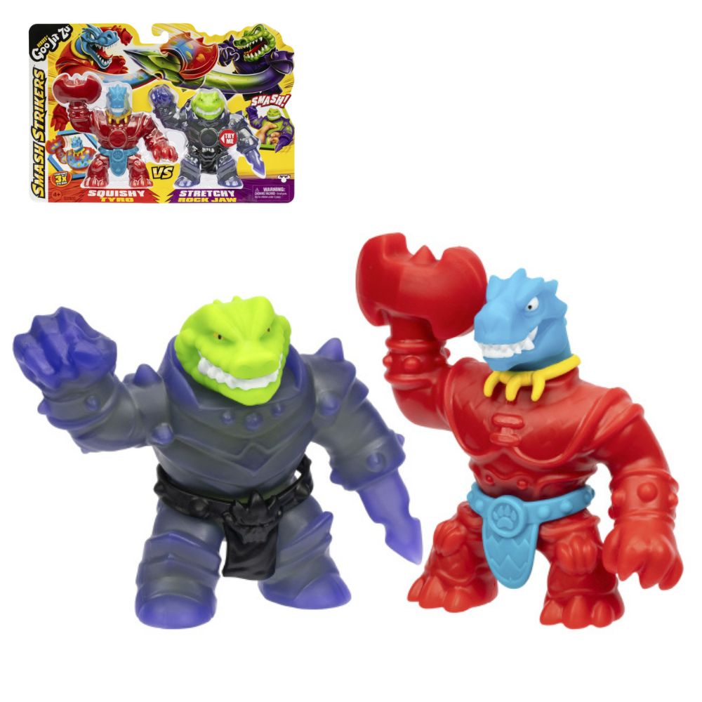 Іграшки, що розтягуються Тайро-сокира та Рок Джо-залізний лицар(Смеш Страйкерс).ТМ "GooJitZu"