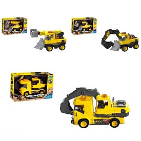 Будтехніка HH3004-05-07-1 інерц., рухливі деталі, 3 види, муз., світло, бат. (табл.), кор.,24-15-9см - 1 - smarttoys.com.ua