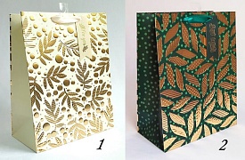 Пакет 26.7*32.7*13.6см паперовий"Золоте тиснення" 12шт в пак - 1 - smarttoys.com.ua