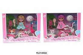 Лялька RR016 шарнірна, велосипед, тварина, аксесуари, 2 види, кор., 26-20,5-7,5 см. - 1 - smarttoys.com.ua