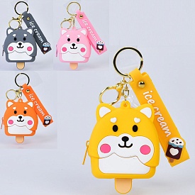 Гаманець FG24030803 морозиво/собачка, застібка-блискавка, силікон, брелок, 4 кольори,кул.,10-14-3см. - 1 - smarttoys.com.ua