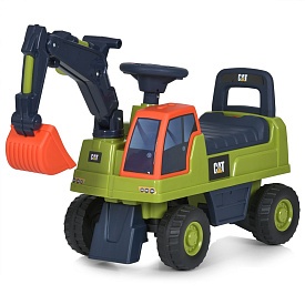 Каталка-толокар M 6022-5 екскаватор, муз., зелений. - 1 - smarttoys.com.ua