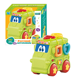 Розумний Автомобіль 6220 (64) "WToys", ОЗВУЧУВАННЯ УКРАЇНСЬКОЮ МОВОЮ, підсвічування, звуки, сортер, цифри, рухомі елементи, 2 режими гучності, в коробці - 1 - smarttoys.com.ua