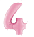 Фольга цифра 4 Світло-рожева (Китай) - 1 - smarttoys.com.ua