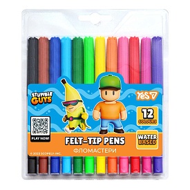Фломастери Yes 12 кольорів "Stumble Guys" - 1 - smarttoys.com.ua