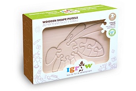 Пазл дерев"яний у рамці "Бджілка" нефарбований - 1 - smarttoys.com.ua