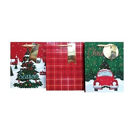 Пакет 18*23*10см паперовий "Святкові мотиви", 12 шт в пак. - 1 - smarttoys.com.ua