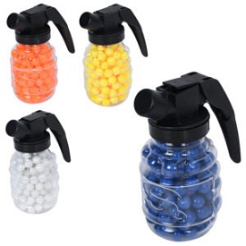 Кулі SQZ-047 (360шт) пластик, мікс кольорів, в колбі, 7,5-5,5-3,5см - 1 - smarttoys.com.ua