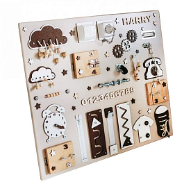 Бізіборд 70х60 см коричневий - 1 - smarttoys.com.ua