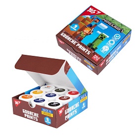 Фарби гуашеві Yes Minecraft 9 кол. 20 мл - 1 - smarttoys.com.ua