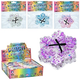 Іграшка MS 4571 антистрес, сніжинка, TPR, кул.і, 4 кольори, 16 шт. в диспл., 28-21-8см. - 1 - smarttoys.com.ua