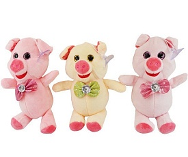 Брелок Свинка с блестящими глазками - 1 - smarttoys.com.ua