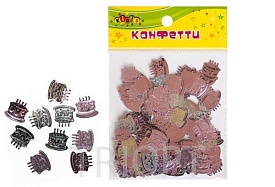 Декоративні тортики, що блищать №4 мм, 10гр рожевий+срібло - 1 - smarttoys.com.ua