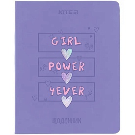 Щоденник шкільний, м'яка обкл. PU, Girl Power 4ever - 1 - smarttoys.com.ua