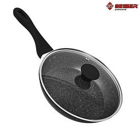 Сковорода лита покриття "Stone" інд. дно 20см c кришкою 10215-L - 1 - smarttoys.com.ua