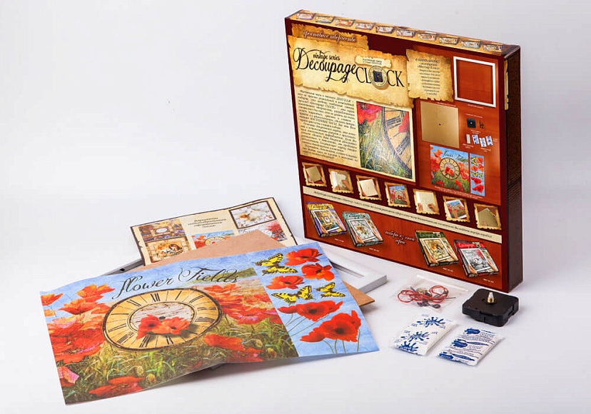 Комплект креативної творчості "Decoupage Clock" з рамкою (10), DKС-01-04 - 2 - smarttoys.com.ua
