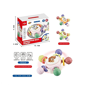 Брязкальце-спінер 8085 E (400/2) гумові прорізувачі, присоска, в коробці - 1 - smarttoys.com.ua