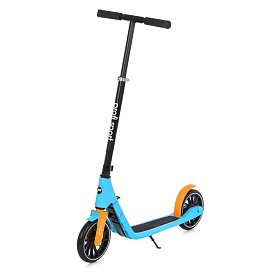 Самокат SR2-091-BL метал+пластик,2 колеса ПУ 200мм,підніжка,кермо(3 полож.),підставка,складий,блакит - 1 - smarttoys.com.ua